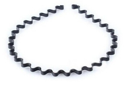 Diadema de metal corrugado