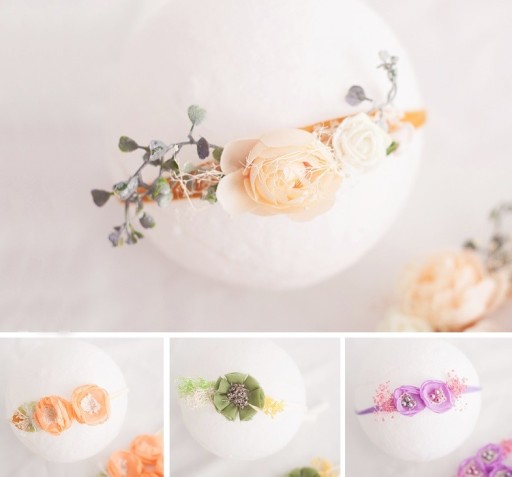Diadema de niña con flores