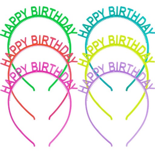 Diadème lumineux ANNIVERSAIRE 6 pcs