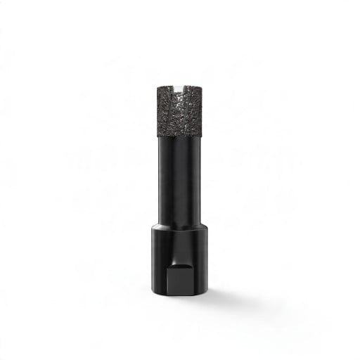Diamantbohrer 12 mm mit M10 Gewinde für Winkelschleifer Gelöteter Diamant Schwarz Trockenbohren in Fliesen, Marmor, Granit und Glas