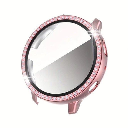 Diamantfodral med skärmskydd för Samsung Galaxy Watch Active 2 40 mm HD skyddande skal med full täckning mot repor