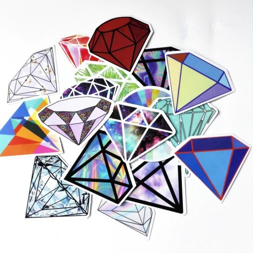 Diamantklistermärken 18 st