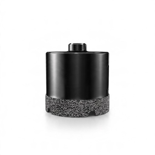 Diamantová vrtací korunka 65 mm se závitem M10 Pro úhlovou brusku Pájený diamant Černá Suché vrtání do dlažby mramoru žuly a skla