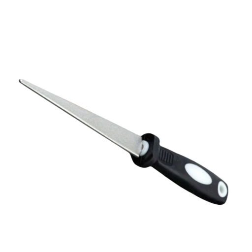 Diamantslibesten med håndtag, dobbeltsidet flad og buet design, slibesten til knive, sakse og værktøj, have og køkken