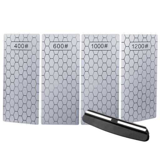 Diamantslipstensset 400 600 1000 1200 grit med hållare Ultratunna slipare med glidfäste Slipning av knivar, verktyg och blad