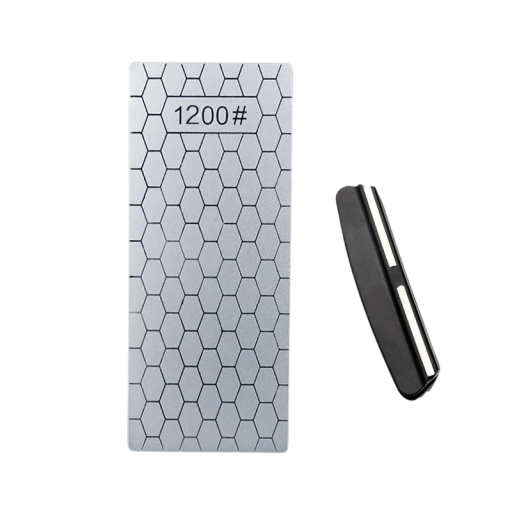 Diamond Knife Sharpener 1200 Grit with Sliding Holder Ultra-Thin Sharpening Stone for Sharpening Knives, Planes, Scissors and Tools