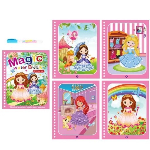 Dibujos para colorear con princesas en agua