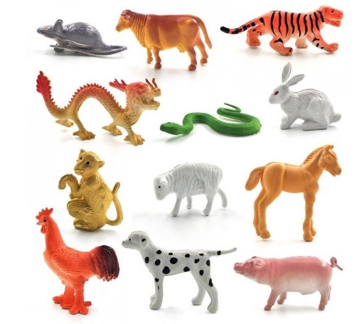 Dierenfiguren 12 stuks