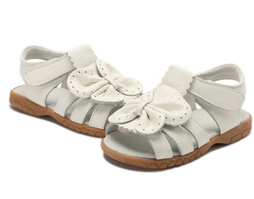 Dievčenské kožené sandále