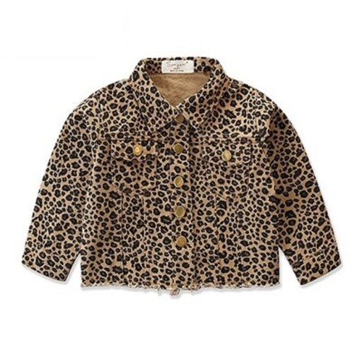 Dievčenské leopardí bunda L1919