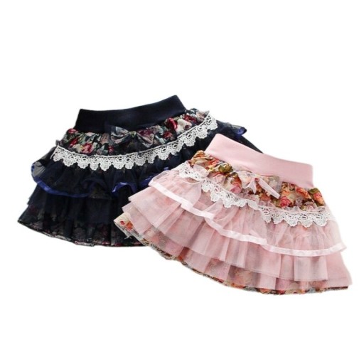 Dievčenské sukne s čipkou L1083