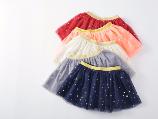 Dievčenské sukne s trblietavými hviezdami J889