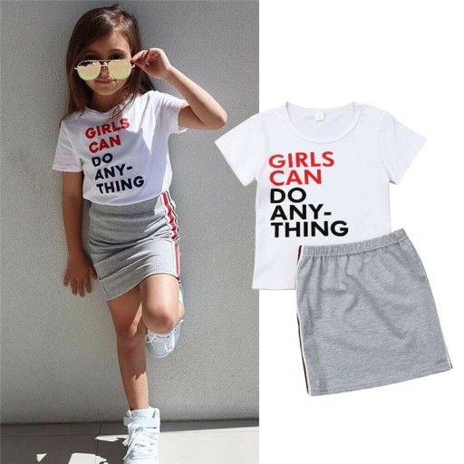 Dievčenské tričko a sukňa L1293