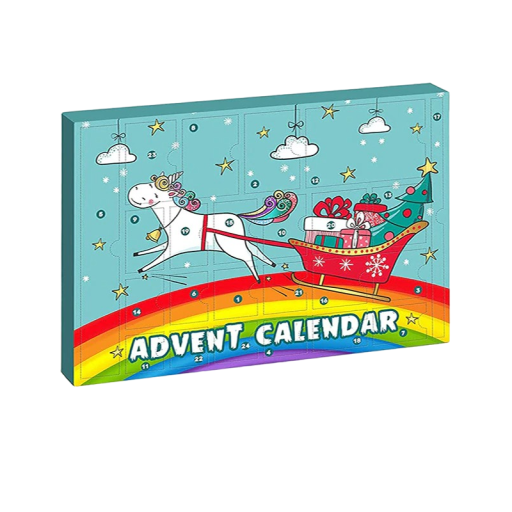 Dievčenský adventný kalendár jednorožec