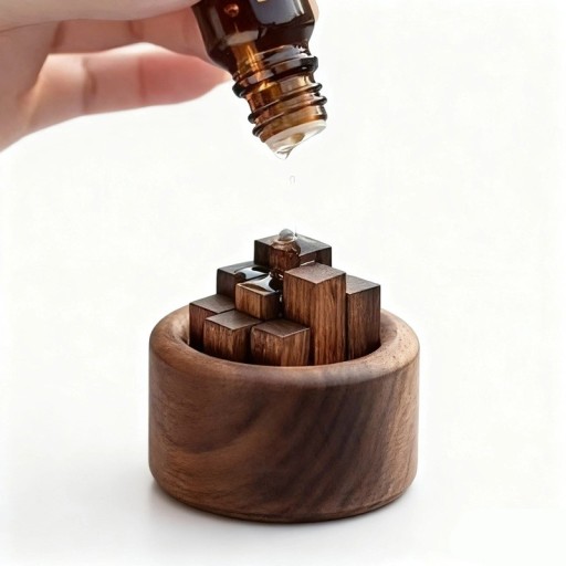 Difusor aromaterapéutico decorativo de madera de 6 cm para aceites esenciales