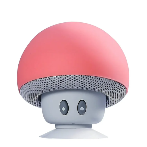 Difuzor Bluetooth 5.0 mini cu ventuză tip ciupercă, microfon impermeabil, sunet 3D, suport pentru telefon mobil, apeluri handsfree, încărcare USB