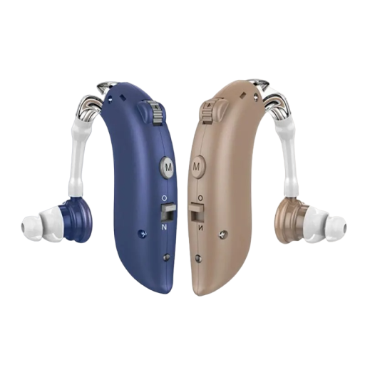 Digitaal hoortoestel voor senioren Draagbare geluidsversterker Draadloos hoortoestel met etui en reserve oordopjes Compact 5 x 1,5 x 1 cm