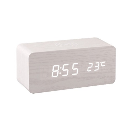 Digital Clock with Wireless Charger