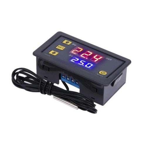 Digital termostat med LED-display 24 V DC