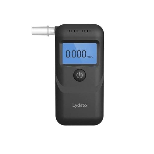 Digitale alcoholtester voor het meten van alcohol in de adem Halvegeleider sensor Verlicht LCD-display Geluidssignaal 5 mondstukken Voeding 3x AAA