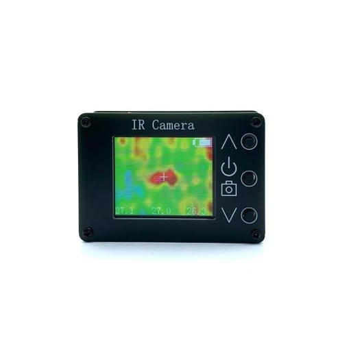 Digitale Infrarot-Wärmebildkamera Temperaturmessung 32 x 24 Pixel Bereich -40 bis 300 °C LCD-Display und USB-Anschluss für PC und Telefon Schwarz