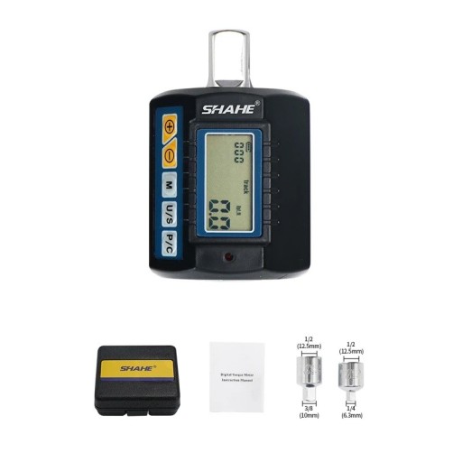 Digitaler Drehmomentadapter SHAHE ANC-340 1/2 Bereich 10–340 Nm elektronischer Drehmomentmesser schwarz-blau für Auto und Fahrrad