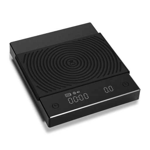 Digitális konyhai mérleg kávéhoz 15,2 × 13 × 2,6 cm-es, levehető szilikon alátéttel, USB-C újratölthető mérleg automatikus kikapcsolással