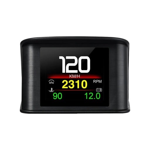 Digitális sebességmérő fedélzeti számítógép OBD2 HUD 6,8x4,6x7,3 cm 9 kijelző módok Sebesség riasztás Üzemanyag fogyasztás Olaj hőmérséklet turbina