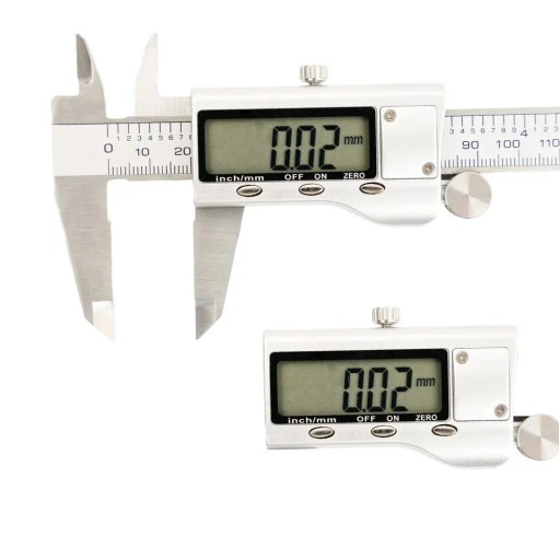 Digitální posuvné měřidlo šuplera s rozsahem 150 mm a přesností 0,01 mm s LCD displejem přepínáním mm i palců a aretačním šroubem
