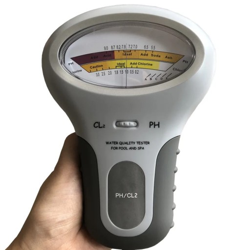 Digitálny 2v1 merač chlóru a pH PC-101 Level 122x173x32 mm Oválny tester kvality vody do bazéna a vírivky Prenosný plastový prístroj
