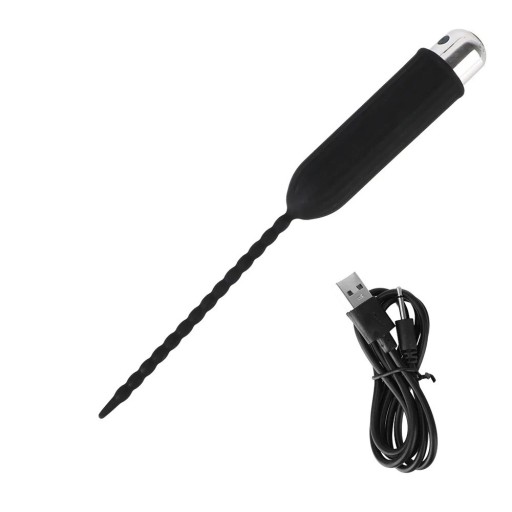 Dilatador de silicona 2 en 1 con vibrador, talla M, superficie elevada con protuberancias, 10 modos de vibración, carga USB, para estimulación
