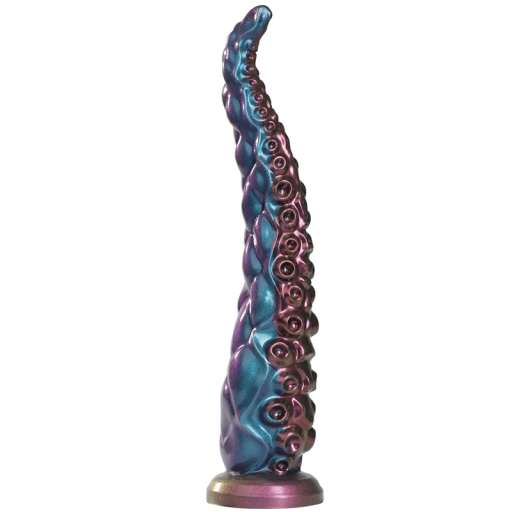 Dildo en silicone 32,7 cm avec ventouse, tentacule réaliste d'octopus, veines détaillées, ventouses de massage, matériau flexible, emballage discret