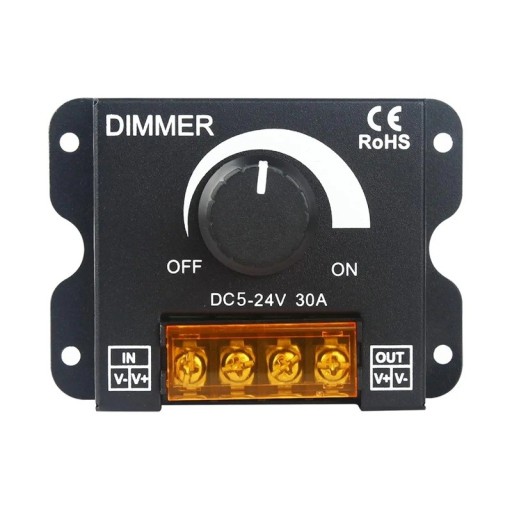 Dimmer 30A 360W Spannungsregler für Licht, einstellbar, schwarze Farbe