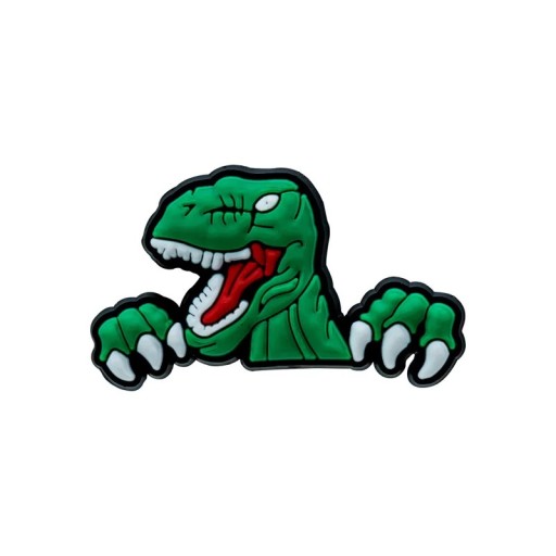 Dinoszaurusz crocsy dísz 2–3 cm PVC zöld dísz a crocs cipőkhöz, egyszerű felhelyezéssel gyerekeknek és felnőtteknek