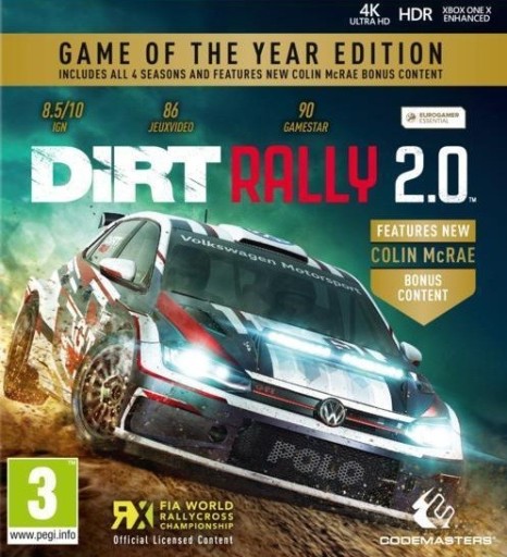 DiRT Rally 2.0 Edição do Ano XBOX One / Xbox Series X|S Conta