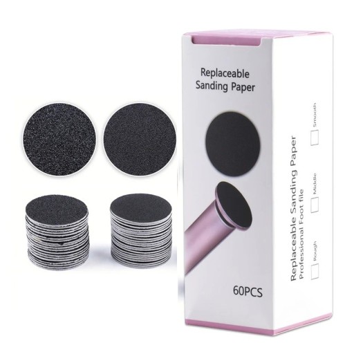 Discos abrasivos para remoção de pele calosa para lima eléctrica para pés 80 e 100 grão 30+30 pcs Pedicure Cuidado dos Pés