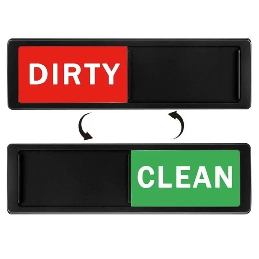 Dishwasher Magnet 17.7 x 3.5 cm Easily Switchable "CLEAN" and "DIRTY" Indicator for Dishwasher with Readable Text and Simple Use