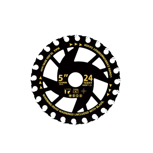 Δισκοειδής κόφτης 125mm 24 δόντια 20mm άνοιγμα κράμα ενεργειακά αποδοτικός δίσκος για ξύλο ξυλουργικές εργασίες δισκοπρίονο γωνιακός τροχός
