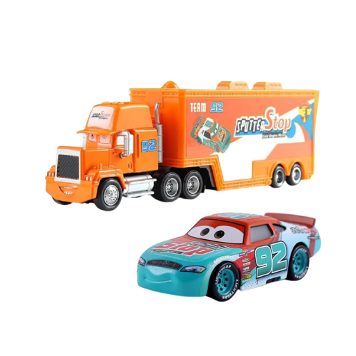 Disney Pixar Cars 2 3 Mack Hauler et Murray Clutchburn Camion et Voiture de Course Jouets Coffret Modèles en Métal pour Enfants