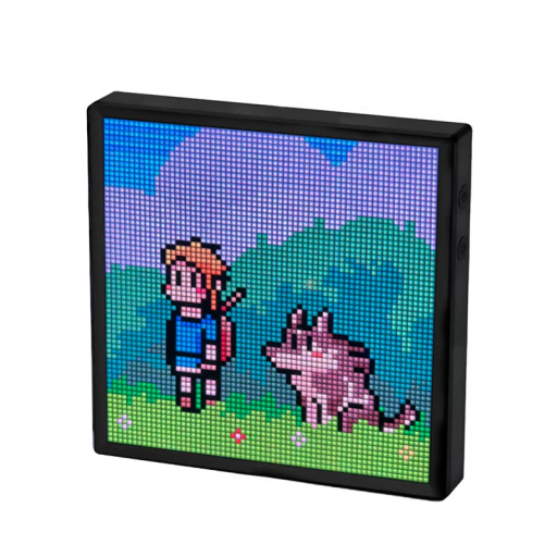 Display LED a pixel 64 x 64 punti 26 x 26 cm Pannello programmabile con app mobile Scatola luminosa RGB Animazioni Testo Emoji Pubblicità