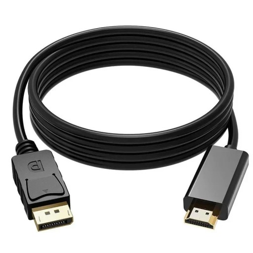 DisplayPort Han til HDMI Han Adapter 4K 1,8m DP til HDMI Kabel Konverter PC Notebook Skærm TV Plug &amp; Play Stabil Video og Lydtransmission