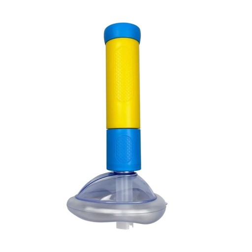 Dispositivo Contra Asfixia Kit de Emergência Portátil de Primeiros Socorros Máscara de Aspiração Mecânica para Adultos e Crianças Amarelo-Azul para Uso de Emergência
