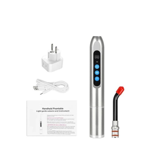 Dispositivo de terapia de luz roja Linterna con accesorio estrecho 2,5 x 17 cm 660 nm 850 nm 6 W LED Alivio del dolor Regeneración de la piel Temporizador de carga USB