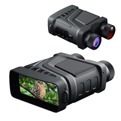 Dispositivo de visión nocturna con telescopio R12, telescopio binocular de 6 W, 850 nm, infrarrojos, 1080P, HD, zoom 5X, telescopio de caza, grabación