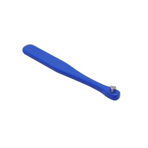 Dispozitiv ortodontic pentru mutarea benzilor, tijă de mușcătură 13 cm, oțel inoxidabil, mânere din plastic, albastru, instrument stomatologic