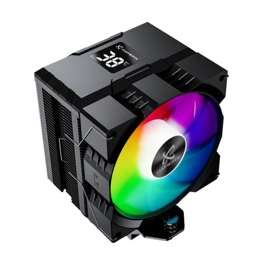 Dissipatore per processore PowerTrain X-Gamerx Z-1300 ARGB display digitale della temperatura 4 heatpipe Intel LGA1700 115X AMD AM4 AM5 ventilatore