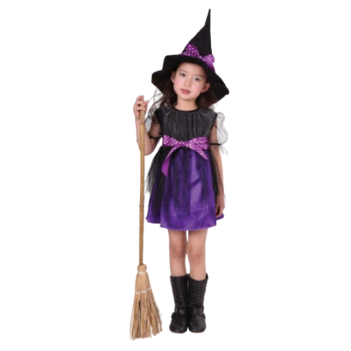Dívčí kostým čarodějnice P3868