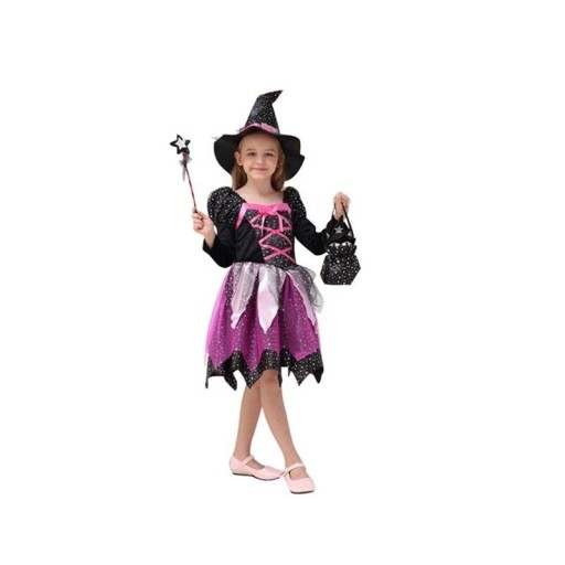 Dívčí kostým čarodějnice P3871