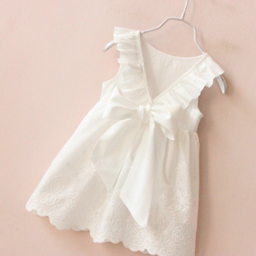 Dívčí letní šaty Thin - bílé