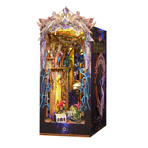 DIY 3D Dollhouse 11 x 18.2 x 27 cm Wooden Construction Kit with LED Lighting and Furniture Miniature Model Hand Assembly Decoration